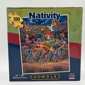 Nativity Puzzle Dowdle Folk Art 100 Piece Puzzle - 16"x 20" Puzzle